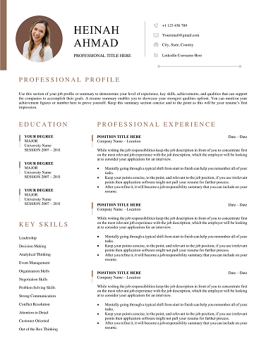 CV Template Word Docs for 2026 (Free) – Download Editable Clean and sleek design template