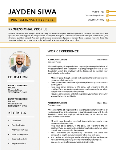 Professer-Resume-Template