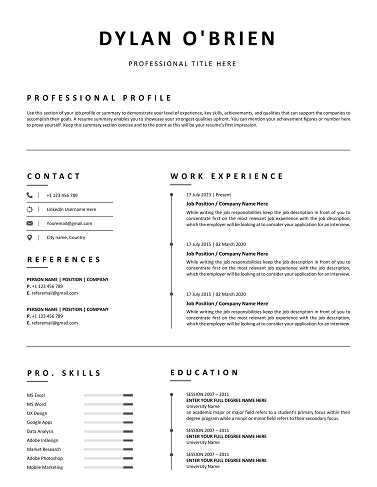 CV Template Word Docs for 2026 (Free) – Download Editable Simple-Curriculum-Vitae-CV