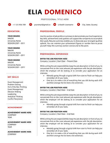 CV Template Word Docs for 2026 (Free) – Download Editable Two-Column Resume