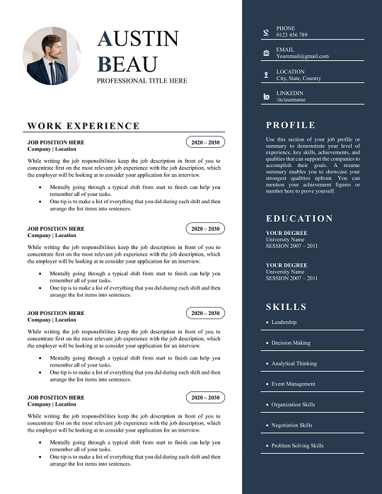 50+ Project Manager Resume Download (Free Templates) Project Manager Resume