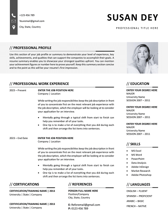 39+ College Resume Templates in MS Word | Free Download college-resume-template