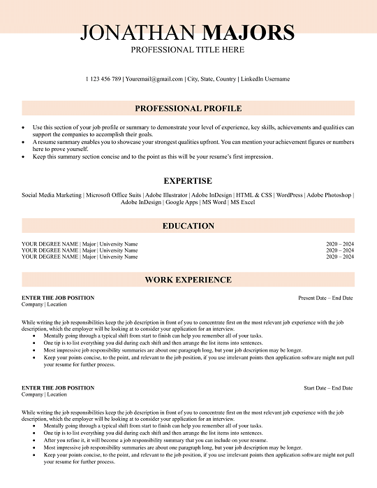 40+ Free Download Detailed CV Templates For 2025 | MS Word detailed-cv-template