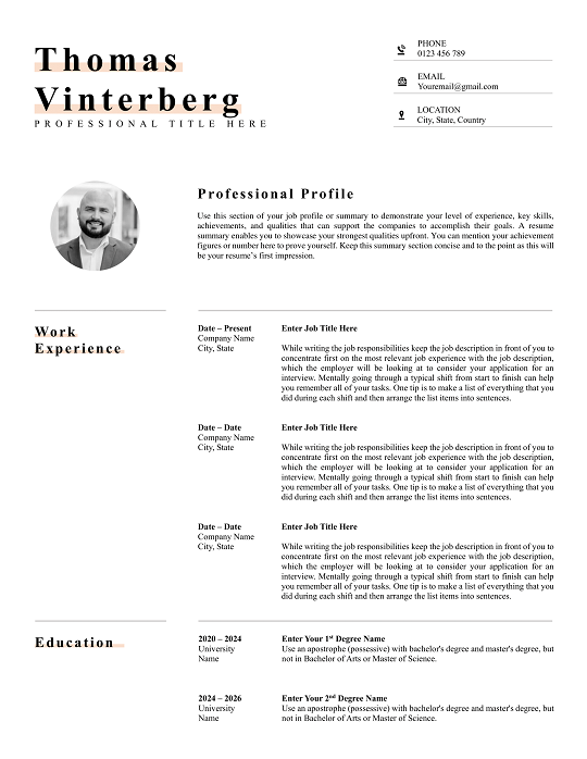 10+ Effective Resume Templates for 2025 | Free Download effective-resume-template