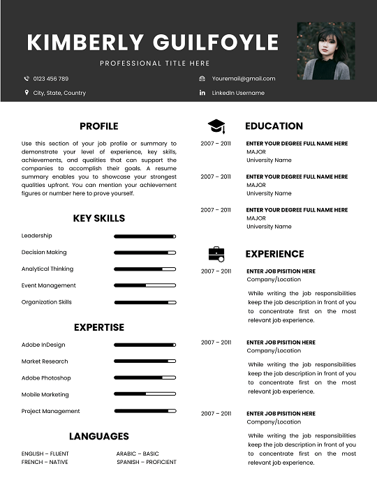 Modern Executive Resume Templates Free Download 2025 executive-resume-template