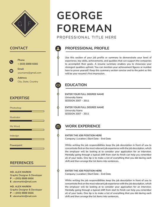 Perfect Human Resources CV Templates Free Download 2025 human-resources-cv-template