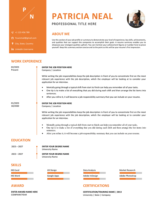Best One-Page CV Templates Free Download 2025 | MS Word one-page-cv-template