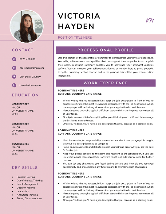 80+ Modern & Perfect CV Templates – Free Download MS Word perfect-cv-template