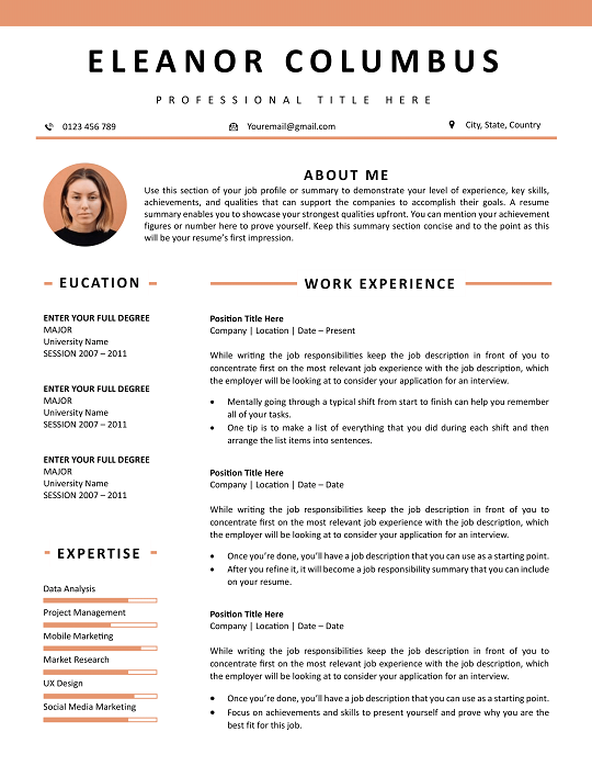 Free Pretty Resume Template – Instantly Downloadable 2025 pretty-resume-template