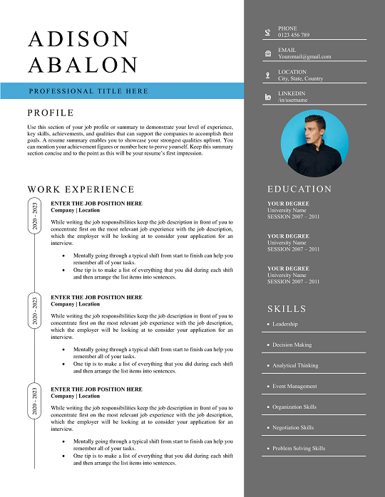Best Two-Column Resume Templates - Free Download 2025 two-column-resume-template