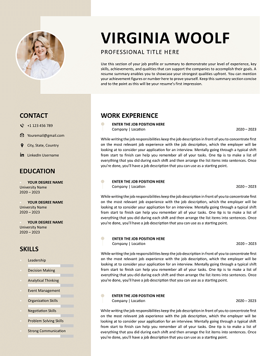 Professional Two-Page CV Templates – Free Download 2025 two-page-cv-template