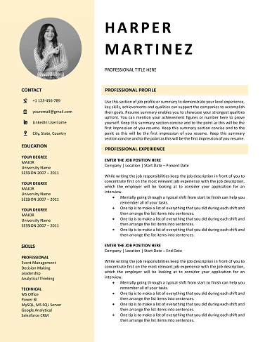 ATS Resume Template for Marketing