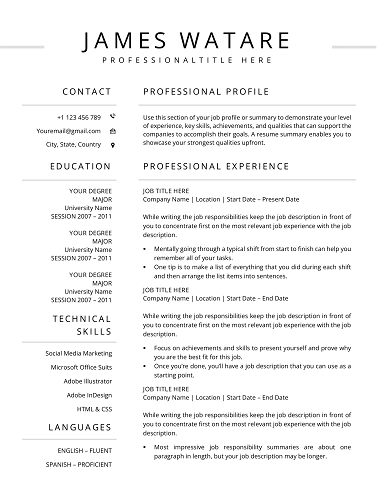 ATS Resume with Skills Section