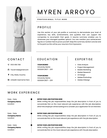 Plain Resume Template DOC