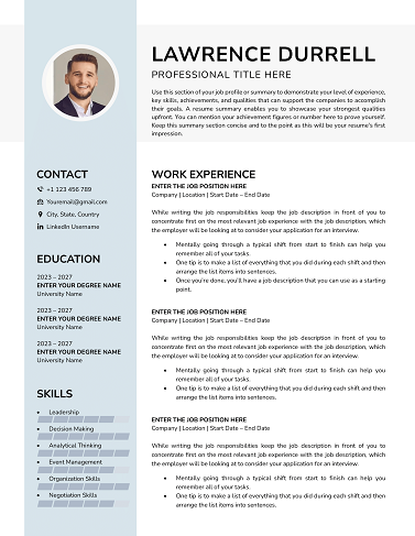 Educator Teacher Resume Template