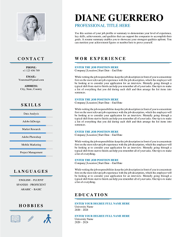 Resume Template with Certifications Section