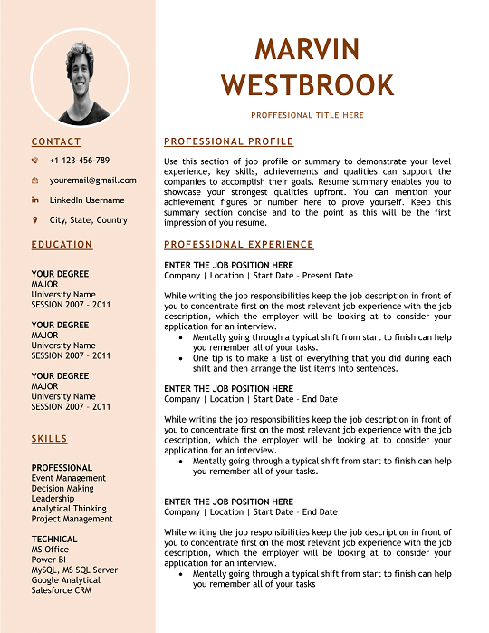 ATS Resume for IT Professionals – Free Word Templates 2025 ATS Resume for IT Professionals