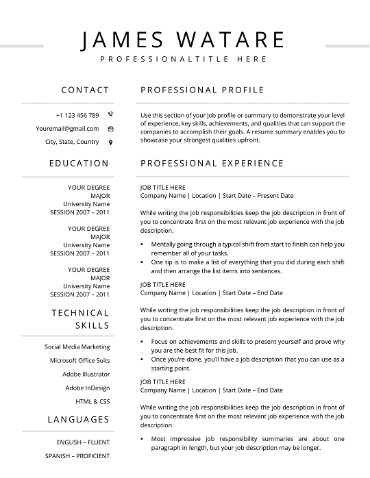 ATS Resume with Skills Section ATS Resume with Skills Section