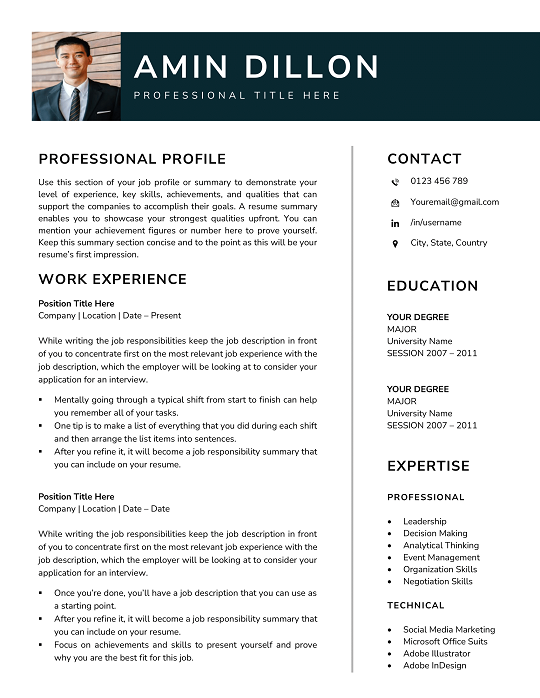 Basic CV Template Word Free Basic CV Template Word Free