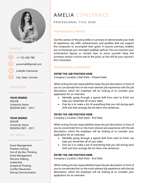 Professional ATS Resume Format – Editable Word Templates 2025 Professional ATS Resume Format