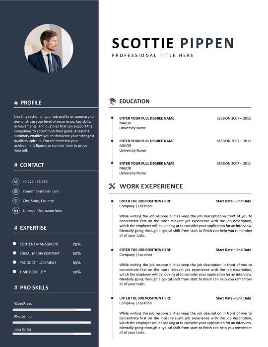 Resume Template with Skills Section Resume Template with Skills Section