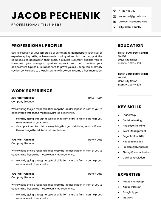 Software Engineer Resume Template Software Engineer Resume Template